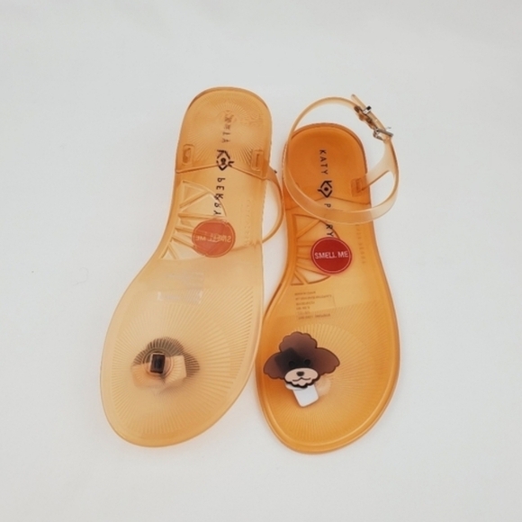 Katy Perry Jelly Shoes Geli Peach Sandals Jellies Womens  Katy Perry geli orange jelly Sandals